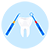 Dent et ustensiles de dentiste